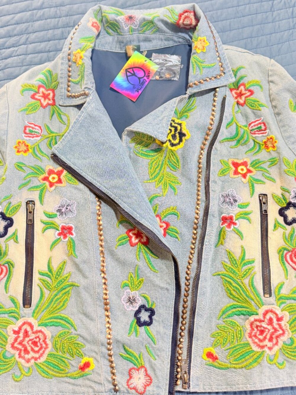 Aratta Embroidered Denim Jacket - Large - Picture 8 of 10